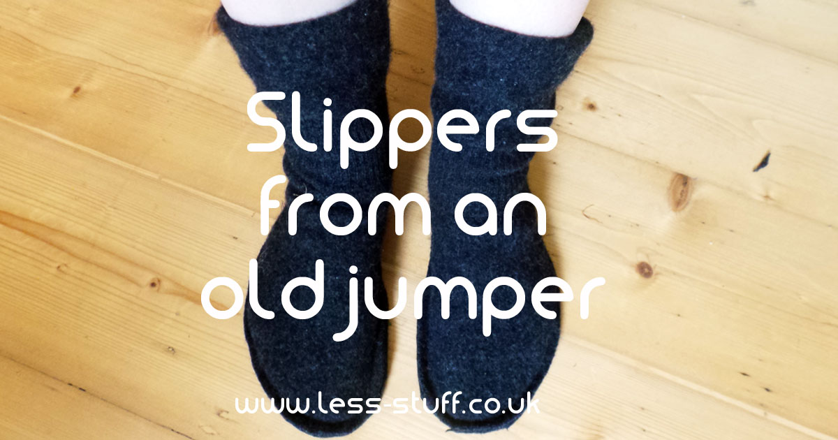 How to make cosy slippers from an old wool jumper Less Waste