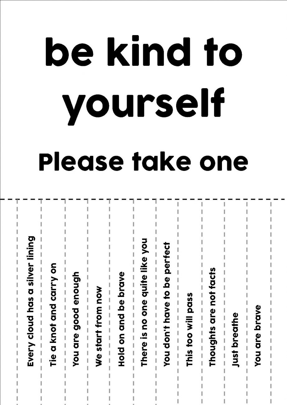 be kind to yourself poster
