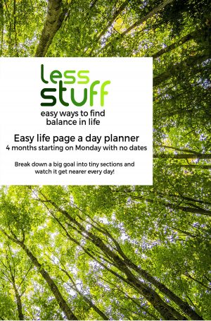 Easy life page a day planner (4 months, undated)