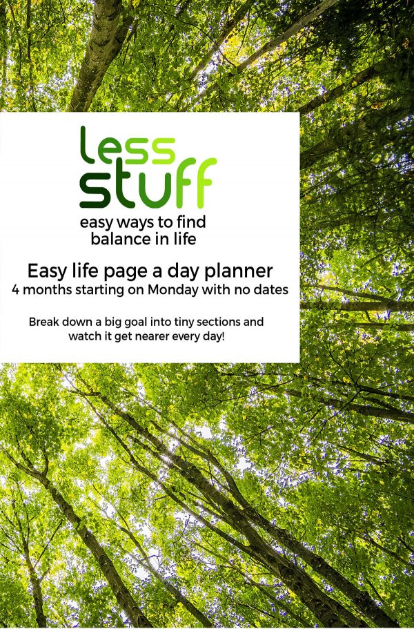 Easy life page a day planner (4 months, undated)